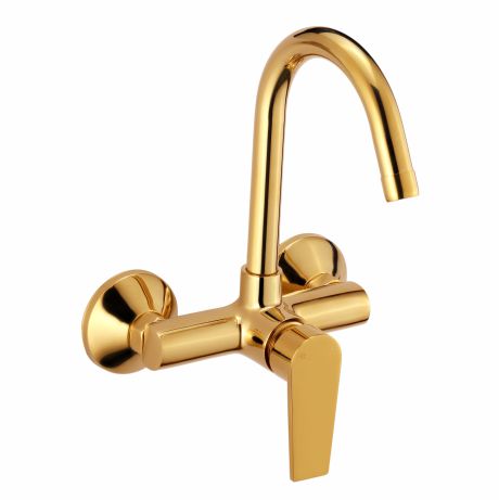 Single Lever Sink Mixer Wall Mounted with U-Spout