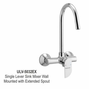 Single Lever Sink Mixer Wall Mounted with Extended Spout