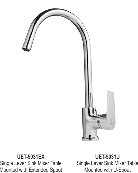 Single Lever Sink Mixer Table Mounted with U-Spout