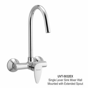 Single Lever Sink Mixer Wall Mounted with Extended Spout