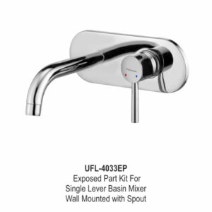 Exposed Part Kit For Single Lever Basin Mixer Wall Mounted with Spout
