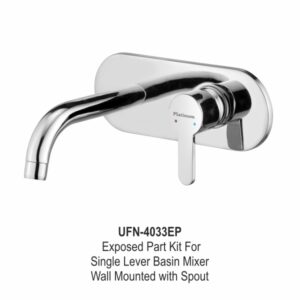 Exposed Part Kit For Single Lever Basin Mixer Wall Mounted with Spout