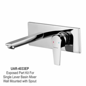 Exposed Part Kit For Single Lever Basin Mixer Wall Mounted with Spout